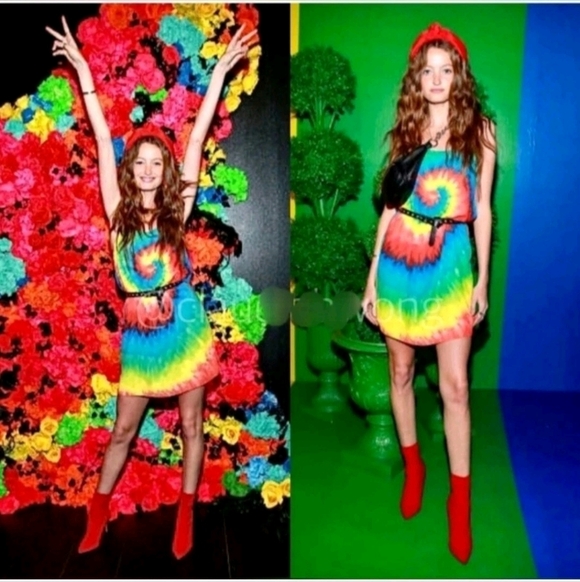 Alice + Olivia emmie tie dye mini dress SIZE Small NWT - Picture 10 of 16